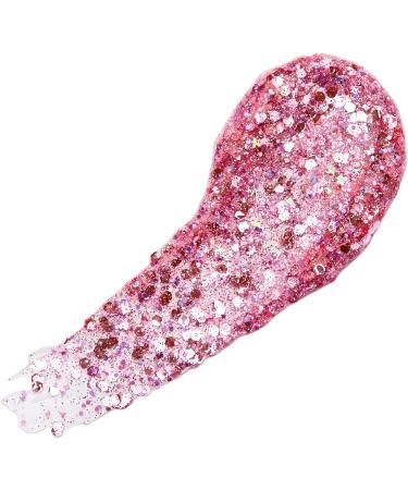 Go Ho Pink Face & Body Glitter Gel - Holographic Chunky Sequins Glitter for Concerts & Festivals | Long Lasting Glitter Makeup for Eye, Lip, Hair & Nails - 52g - Buy Online on SooperMarket.com