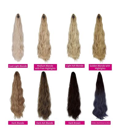 REECHO 16 Inch Dark Blonde Ponytail Extension | Easy Claw Clip-In Hairpiece for Women - Buy Online on SooperMarket.com
