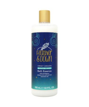 Feather & Down Sweet Dreams Breathe Well Bath Essence (500ml) - Blended with eucalyptus peppermint & tea tree essential oils to prepare you for a restful night's sleep. Vegan Friendly & Cruelty Free. Peppermint 500.00 ml (Pack of 1)