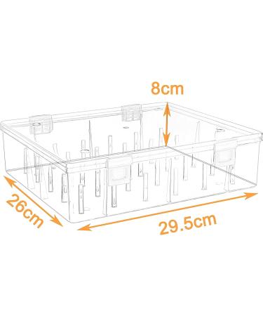 New brothread Tall & Clear Storage Box/Organizer for 30 Spools - Embroidery & Cotton Thread Holder Compatible with Isacord, Floriani, Madeira, Glide - 1X30 - Buy Online on SooperMarket.com
