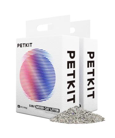 Petkit 5 in 1 mixed cat litter flushing odorless activated carbon extremely absorbent and fast drying tofu cat litter (two pockets) 2 pockets