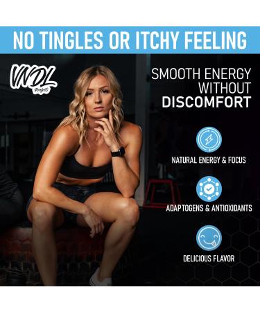 VNDL Pre Workout Powder for Men & Women- Enjoy a Clean Energy Boost with No Sugar Featuring L-Citrulline & L-Tyrosine for Improved Endurance- Nootropic Formula in Blue Razz Gummies Flavor - 40 Servings - Buy Online on SooperMarket.com