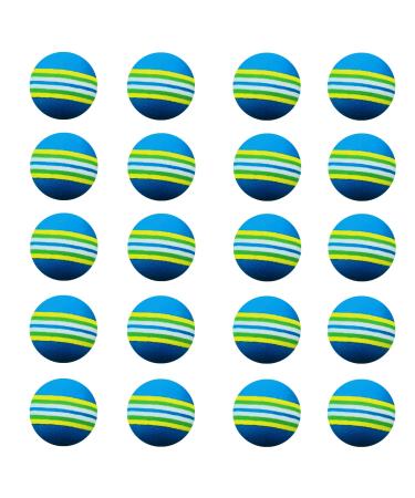 Scott Edward Air Golf Practice Balls, Bright Multicolor and Lightweight Sponge Ball, 20 Pieces, Golf Training Indoor and Outdoor, for Backyard Hitting Mat, Soft for Children, Pets Blue