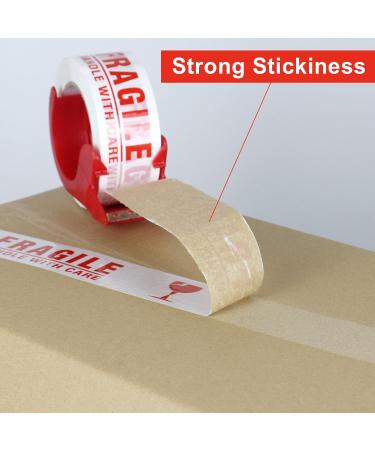 BOMEI PACK 2 Pack Fragile Tape- Handle with Care Packing Printing Tape - 110 Yards Heavy Duty Tape for Moving Box - Shipping Tape with Dispenser - 2 Inch x 330 Feet - Buy Online on SooperMarket.com
