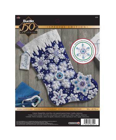 Bucilla Sparkle Snowflake Stocking Kit