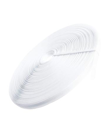 Abbaoww 50 Yards 8mm Wide High Density Polyester Boning for Sewing Wedding Dress Corset Party Gown Lingerie Nursing Cap, White White 8 mm