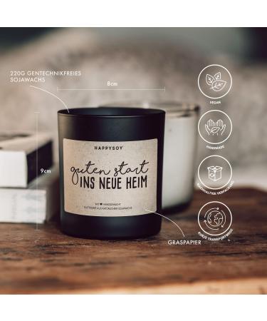 HAPPYSOY Handmade Scented Candle - Perfect Housewarming Gifts for Apartments & Homes - Eco-Friendly Glass Candle with Inspirational Sayings - Buy Online on SooperMarket.com