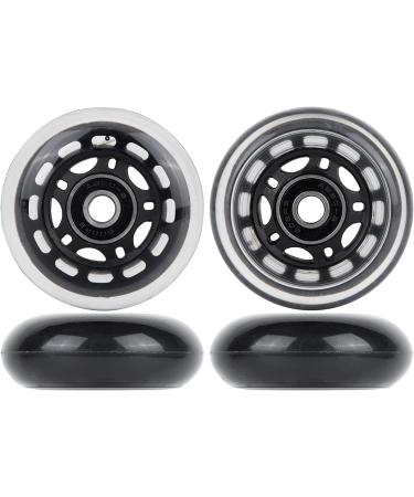AOWESM 64mm Inline Skate Wheels w/ABEC-9 Bearings - 4 Pack Black | Roller Skates, Pelican Storm Case, Roller Board Bag, Luggage Suitcase, Water Rower Seat, Lathe Rest - Buy Online on SooperMarket.com
