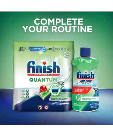 Finish Jet Dry Rinse Agent - Liquid Green 0% - 32 oz - Shine and Protect Your Dishes - Buy Online on SooperMarket.com