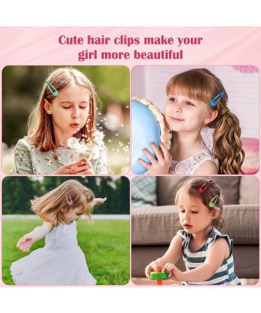 100Pcs Snap Hair Clips 2.76 Inch Metal Barrettes in Assorted Colors - Non-Slip Hair Accessories for Girls, Women, Kids, Teens - 100pcs Colorful Set - Buy Online on SooperMarket.com