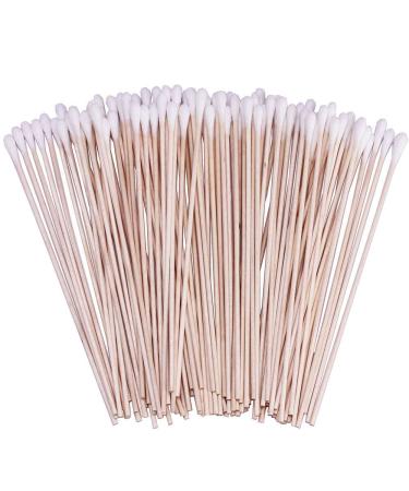 400 Count 6 Inch Long Cotton Swabs with Wooden Handles Cotton Tipped Applicator for Cleaning Burlywood 400