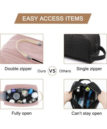 Toiletry Bag for Women BAGSMART Travel Toiletry Organizer Dopp Kit Water-Resistant Shaving Bag for Toiletries Accessories Pink Canvas Pink Canvas -Medium - Buy Online on SooperMarket.com