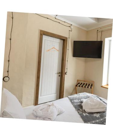 PLAFOPE 4pcs Hat Hooks Wall Hanger Wall Mount Towel Rack Door Hanger Wall Hook Iron Coat White 19X9X5CM White - Buy Online on SooperMarket.com