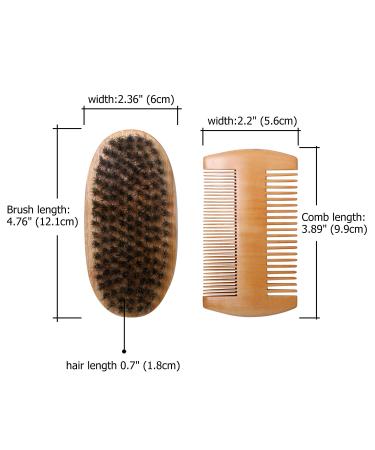 Luxury Men's Beard Care Set - Boar Bristle Brush & Comb in Gift Box | Perfect Father's Day Gift - Buy Online on SooperMarket.com