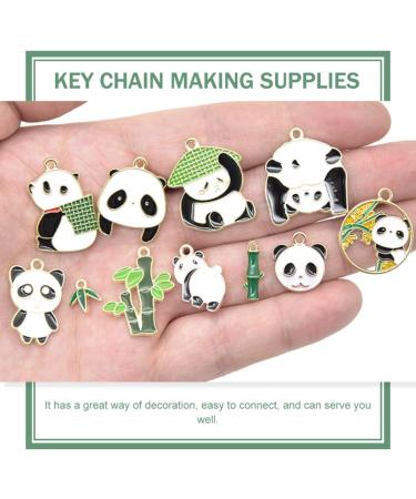 2 Boxes Panda Bamboo Pendant Keychain for Keys Animal Pendant Keychain Key Chain Making Supplies Bag 0.2X2.4X2.7CMx3pcs As Shownx3pcs - Buy Online on SooperMarket.com