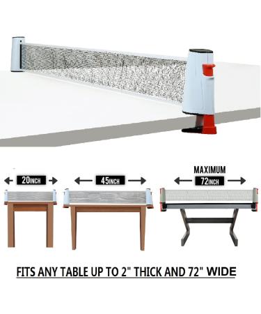 Win SPORTS Ping Pong Net Table Tennis Set - Portable Retractable Net, 2 Paddles, 3 Balls, Storage Case - Play Anywhere on Any Table - Buy Online on SooperMarket.com