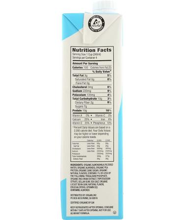 ORGAIN Organic Lightly Sweetened Vanilla Almond Milk  32 FZ - Buy Online on SooperMarket.com