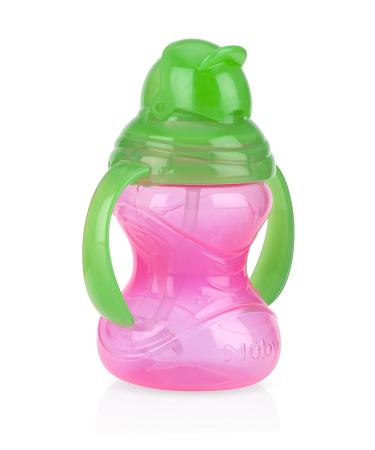Nuby No-Spill Flip N' Sip Clik-It Cup with 360 Straw 8oz - Multicolor - Buy Online on SooperMarket.com