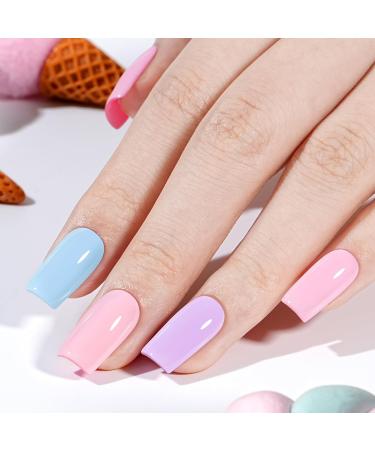 AILLSA Pastel Pink Gel Nail Polish Set Lavender Purple Lilac Orange Macaron Gel Polish with Base and Top Coat Long Lasting All Season Color Soak Off U V L ED Manicure Art Salon DIY at Home 7Pcs 8ML Pink Macaron - Buy Online on SooperMarket.com