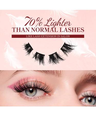 Higu clace False Eyelashes 10 Pairs Natural Wispy Lashes Soft Fluffy Mix10-16mm Individual Lashes Cluster Lightweight DIY Lash Extensions at Home - Bushy Flat 01 - Buy Online on SooperMarket.com