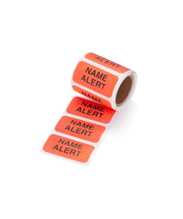 Carstens Medical Stickers  Name Alert Alert and Instruction Labels for Medical Charts Red and Black Roll of 100 Patient Chart Labels W1.5 x H.75