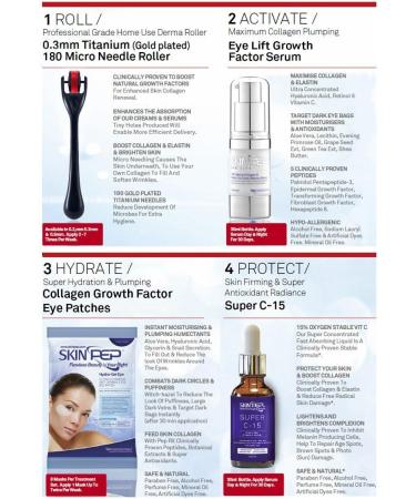 Best Derma Roller Eye 240 Titanium Gold Plated Micro Needles Narrow Shape For Eye Area Target Fine Lines & Wrinkles Gentle Non Evasive. Stimulate Eyebrow Growth! (0.3ml) 0.3 mm - Buy Online on SooperMarket.com