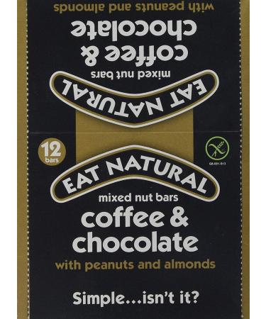 Eat Natural | Coffee & Chocolate with Peanuts & Almonds | 12 x 45g - Buy Online on SooperMarket.com