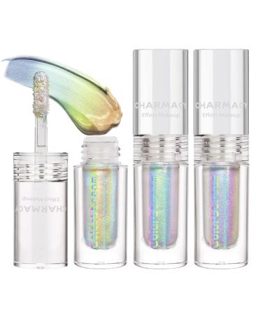 CHARMACY Liquid Duochrome Eyeshadow  Multi-Dimensional Eye Looks  Long Lasting Glitter Eye Shadow Sets Metallic Pigments  Quick Drying  Sparkling Shiny Eye Makeup for Beginners  1.6g (303)