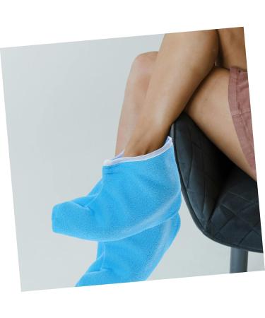 HAPINARY 1 Pair Waxed Cotton Footmuffs Paraffin Wax Hydrating Foot Mask Foot Covers Paraffin Bath Bags Wax Bath Foot Liners Moisturizing Socks Foot Spa Wrapping Cover Wax Booties Polyester 26.50X19.00X1.00CM Blue - Buy Online on SooperMarket.com