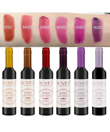6-Piece Wine Lip Tint Set - Long-Lasting Matte Lip Stain, Gloss & Balm for Women - Buy Online on SooperMarket.com