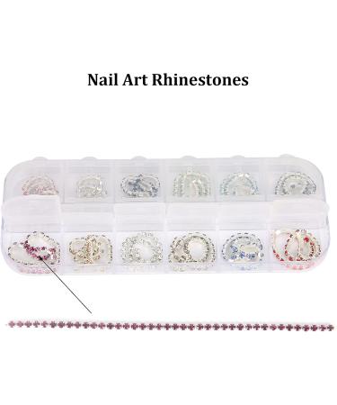 Nail Art Crystals Nail Rhinestones Nail Art Rhinestones Chain Metal Flatback Bling Manicure DIY Decor Nail Art Supplies Perfect for Nail Salon Multiple Choices(03) - Buy Online on SooperMarket.com
