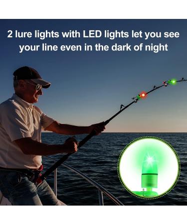 120 Pcs LED Night Fishing Rod Bait Alarm and Indicator Set - Dual Ring Bite Alarm, Glow Fishing Light, Portable Accessories - Green and Red Light - Buy Online on SooperMarket.com