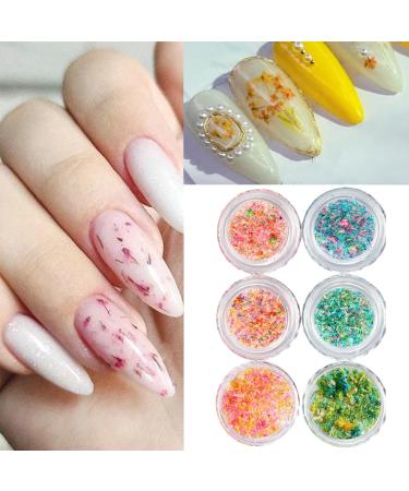 1Box 3D Dried Flower Nails Art Nail Accessories Elegant Nails Art Adornments Decoration Perfect For Nail Decoration Mixed Flowers For Nails Art S053A - Buy Online on SooperMarket.com