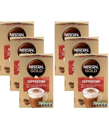 NESCAF Gold Cappuccino Instant Coffee 8 Sachets (Pack of 6 Total 48 Sachets)
