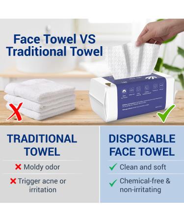Biodegradable Face Cleaning Towels for Sensitive Skin - 300 Lint-Free Disposable Skin Care Towels | Ourned Life - Buy Online on SooperMarket.com