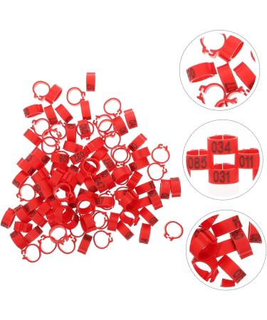 Happyyami 300 Pcs Pigeon Anklet Chicken Stuff Tag Baby Chick Pigeon Identification Ring Travel Bag Multicolor 1.3X1.3CMx3pcs Redx3pcs - Buy Online on SooperMarket.com
