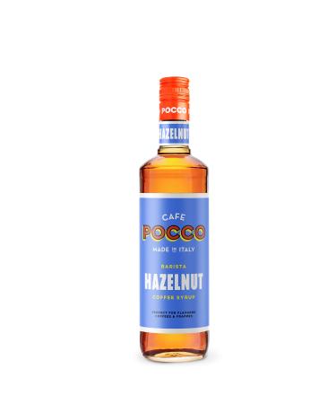 Premium Hazelnut Syrup From Cafe Pocco - 750ml Glass Bottle Hazelnut 750 ml (Pack of 1)