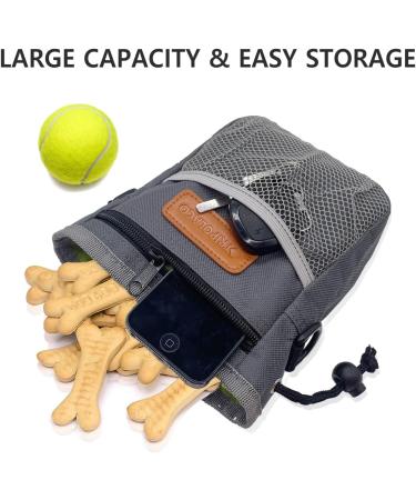 Tripolaco Multifunctional Dog Treat Bag - Spacious Training & Walking Companion with Feces Dispenser - Gray - Buy Online on SooperMarket.com