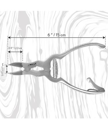 MILLY German Steel Professional Toenail Clippers for Thick and Hard Toenails - Heavy-Duty Hammer Forged Design (Silver) - Buy Online on SooperMarket.com