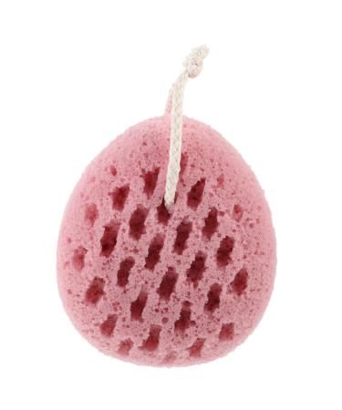 COOLHIYA Bath Sponge Exfoliating Tool Shower Scrubber Body Sponges Reusable Frosted Ball Bath Sponges for Shower Women Exfoliating Sponge Skin Body Scrubber Pink Child Pouf Tub Polyurethane