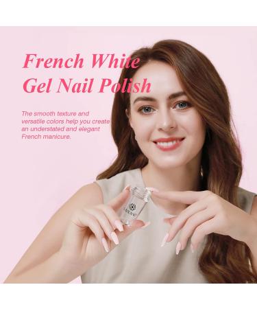 Saviland French Nail Stamp Kit with White Gel Polish - Nail Art Stamping Set for French Manicure - Buy Online on SooperMarket.com