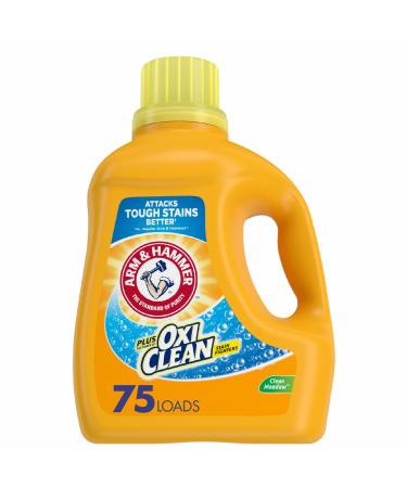 Arm & Hammer Plus OxiClean Clean Meadow, 75 Loads Liquid Laundry Detergent, 118.1 Fl oz 118.1 Fl Oz (Pack of 1) Clean Meadow