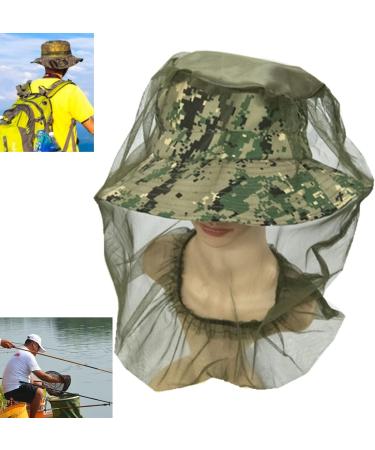 Green Net Face Mesh Cover 5 Pieces Net Mesh Face Protector Insect Bee Mosquito Resistance Sun Fish Hat with Extra Fine Holes for Outdoor - Buy Online on SooperMarket.com