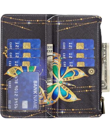 VQWQ Mobile Phone Case for Xiaomi Redmi Note 12 5G & Poco X5 - Protective Leather Pocket with Lanyard & Zipper - Butterfly 3 Folding Cover - Buy Online on SooperMarket.com