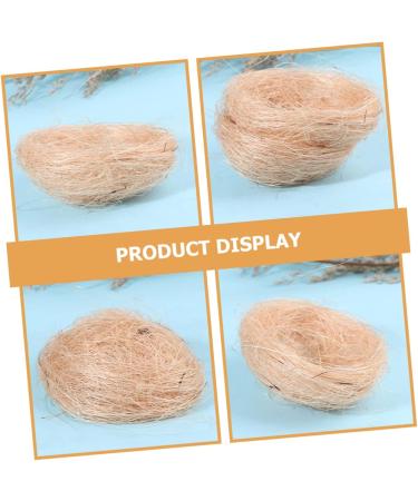 Unomor 12th Simulated Bird Nest - Mini Decorative Rattan & Hemp Silk Nest for Home Culture - 12x12cm - Buy Online on SooperMarket.com