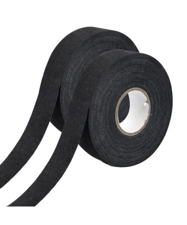 2 Roll Hockey Tape Black 54 Yards Hockey Stick Tape self -adhesive ice hockey grip tape absorbent racket strap for tennis squash racks overgrip jump rope badminton handle racket handle