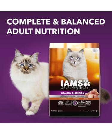 Iams Advanced Health Healthy Digestion Adult Dry Cat Food Turkey & Chicken Recipe 7.26kg Bag - Buy Online on SooperMarket.com