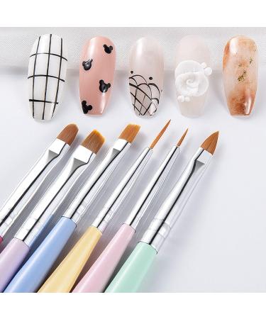 Wirlsweal 6-Piece Nail Pins Set - Versatile Macaron Nail Art Tools for Smooth Liner & Outlines - Buy Online on SooperMarket.com
