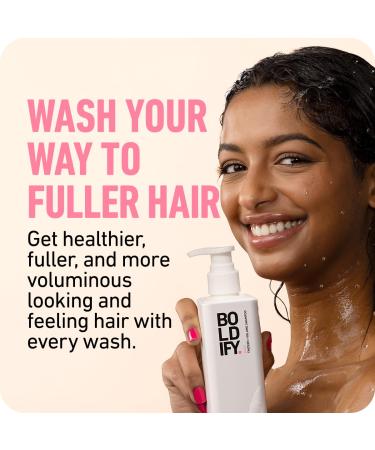 Boldify Shampoo + Conditioner Bundle - Natural Hair Retention & Anti Hair Loss Formula - Volumizing for Fine Hair - Vitamin Enriched for Thicker, Fuller Hair - Cruelty & Sulfate Free - Buy Online on SooperMarket.com