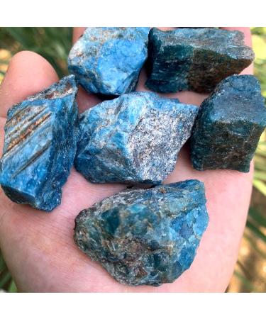 50g/Bag Natural Crystal Blue Apatite Rough Stone Raw Gemstone Mineral Specimen Irregular Crystal Stone Blue Apatite 50g(2-4pc) Blue Apatite 50g(2-4pc)